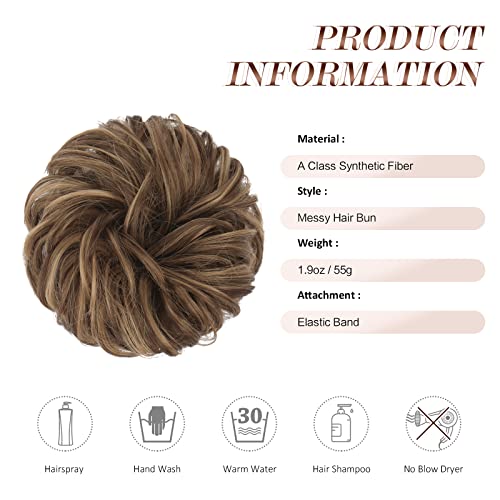 Curly Large Hair Bun Scrunchie Extension - Image 81