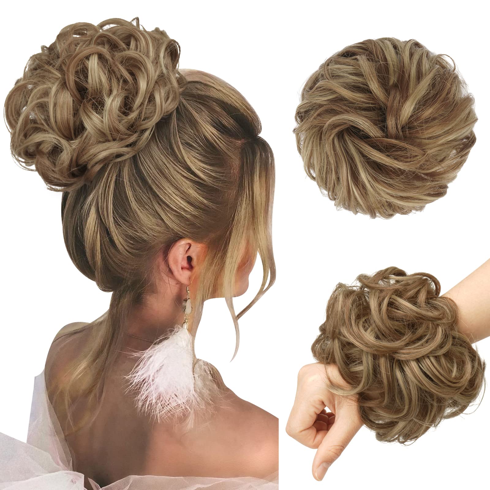Curly Large Hair Bun Scrunchie Extension - Image 87