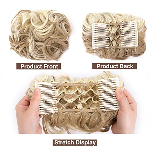 Curly Messy Bun Chignon - Image 12