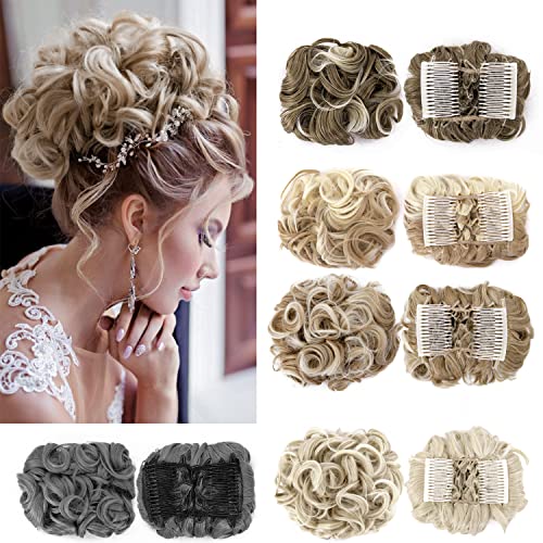 Curly Messy Bun Chignon - Image 13