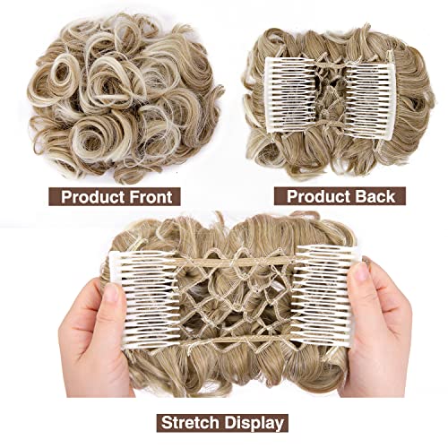Curly Messy Bun Chignon - Image 17