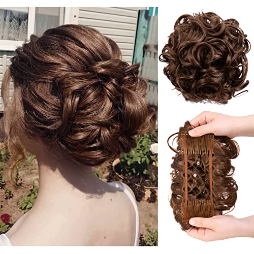 Curly Messy Bun Chignon - Image 18