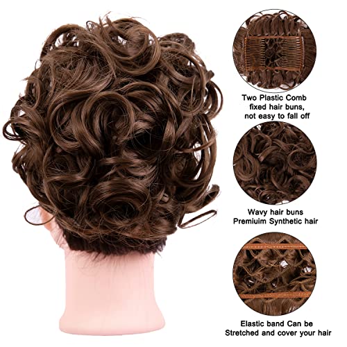 Curly Messy Bun Chignon - Image 21