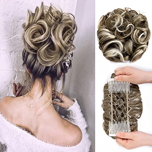 Curly Messy Bun Chignon - Image 23