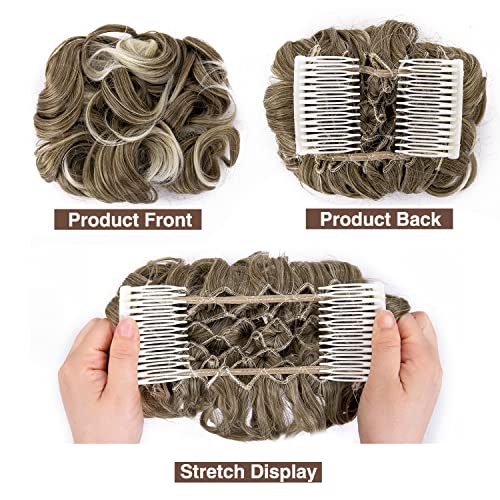 Curly Messy Bun Chignon - Image 27
