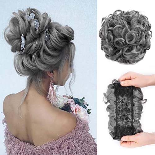 Curly Messy Bun Chignon - Image 28