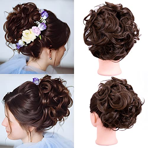 Curly Messy Bun Chignon - Image 33