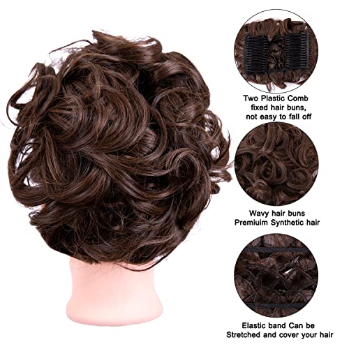 Curly Messy Bun Chignon - Image 35