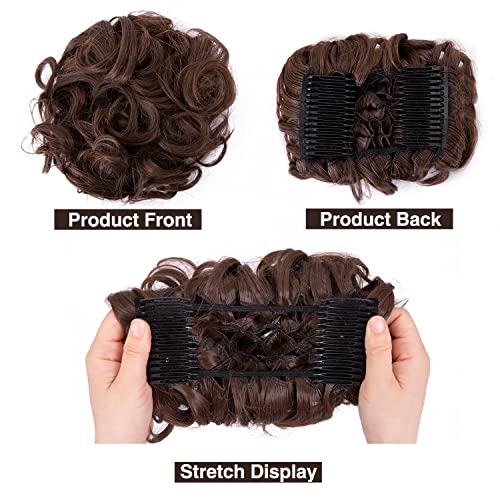 Curly Messy Bun Chignon - Image 36