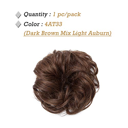 Curly Messy Hair Bun Extension Updo Hairpiece - Image 101