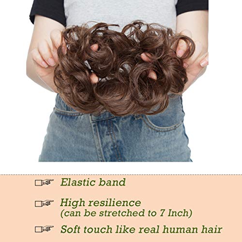 Curly Messy Hair Bun Extension Updo Hairpiece - Image 103