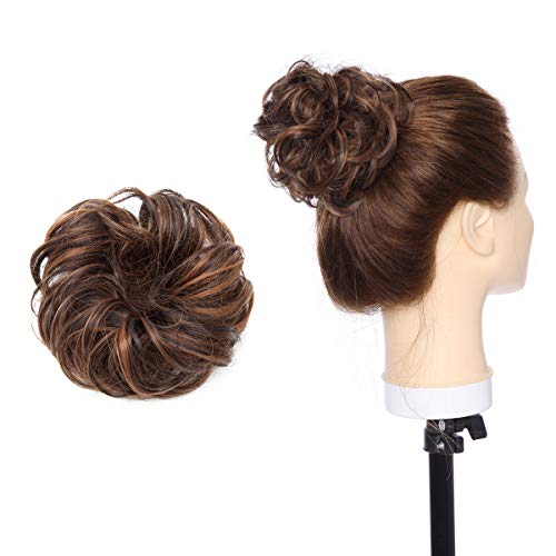 Curly Messy Hair Bun Extension Updo Hairpiece - Image 106