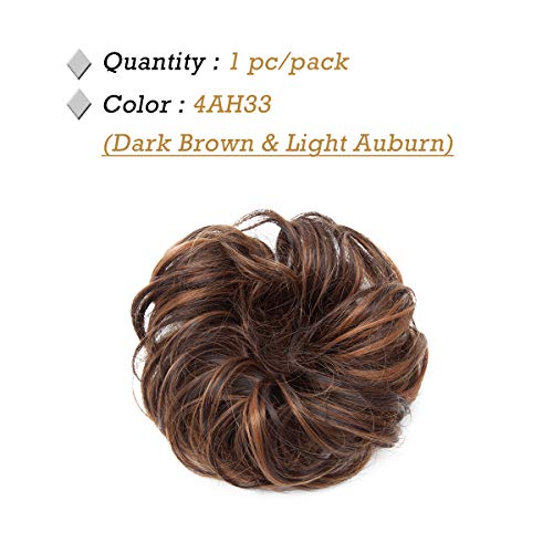 Curly Messy Hair Bun Extension Updo Hairpiece - Image 107