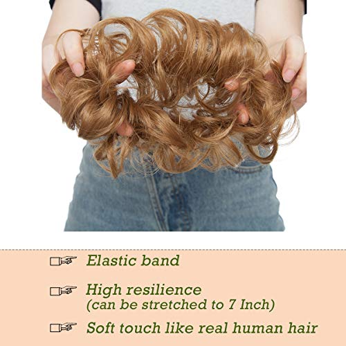 Curly Messy Hair Bun Extension Updo Hairpiece - Image 11