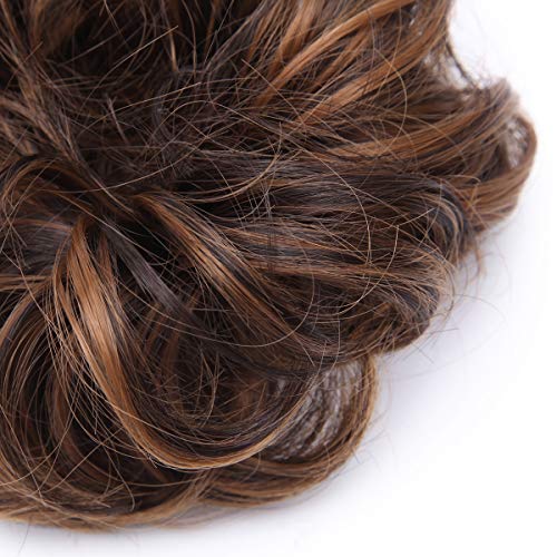 Curly Messy Hair Bun Extension Updo Hairpiece - Image 110