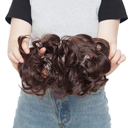 Curly Messy Hair Bun Extension Updo Hairpiece - Image 113