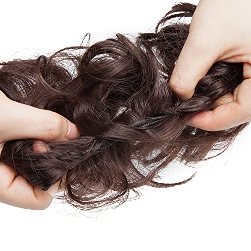 Curly Messy Hair Bun Extension Updo Hairpiece - Image 114