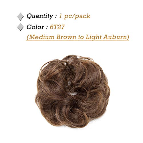 Curly Messy Hair Bun Extension Updo Hairpiece - Image 119