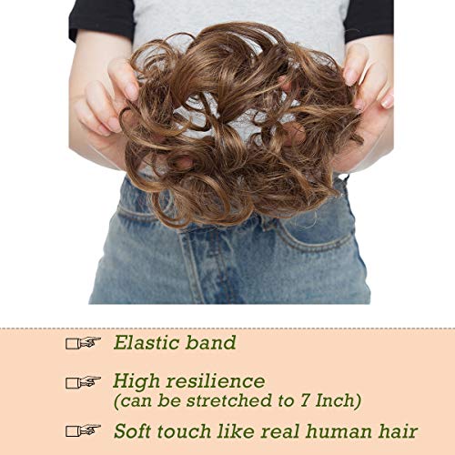Curly Messy Hair Bun Extension Updo Hairpiece - Image 121