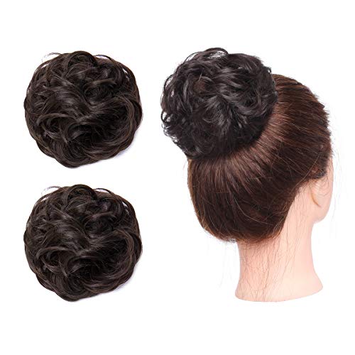 Curly Messy Hair Bun Extension Updo Hairpiece - Image 124