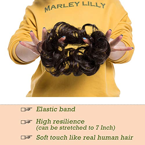 Curly Messy Hair Bun Extension Updo Hairpiece - Image 127