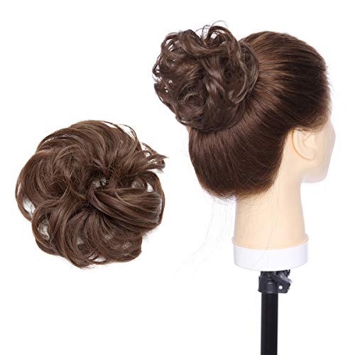 Curly Messy Hair Bun Extension Updo Hairpiece - Image 130