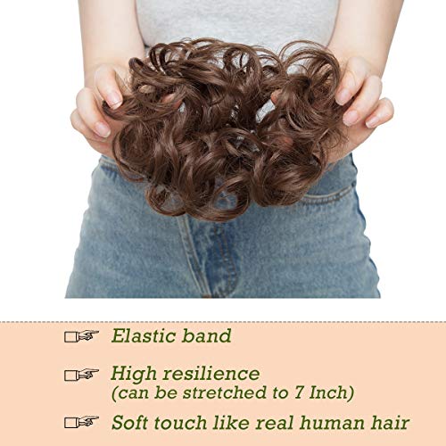 Curly Messy Hair Bun Extension Updo Hairpiece - Image 133