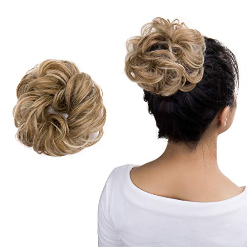 Curly Messy Hair Bun Extension Updo Hairpiece - Image 136