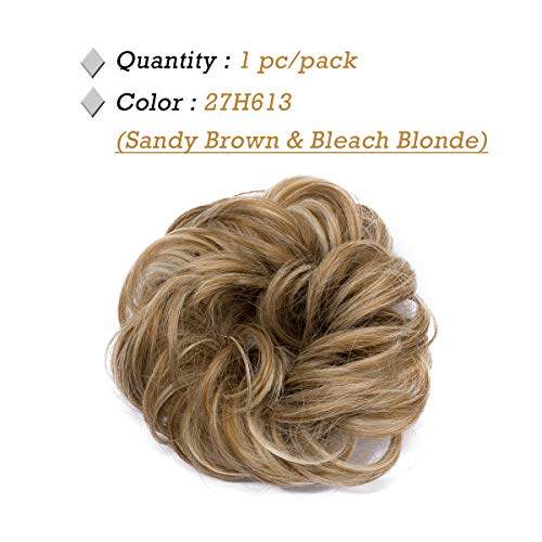 Curly Messy Hair Bun Extension Updo Hairpiece - Image 137