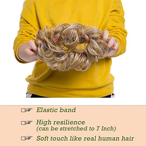 Curly Messy Hair Bun Extension Updo Hairpiece - Image 139