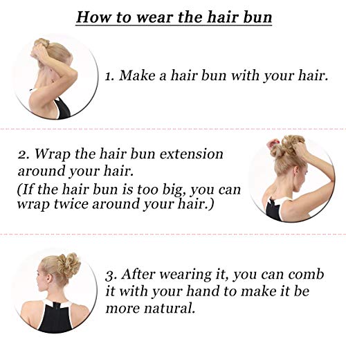 Curly Messy Hair Bun Extension Updo Hairpiece - Image 14