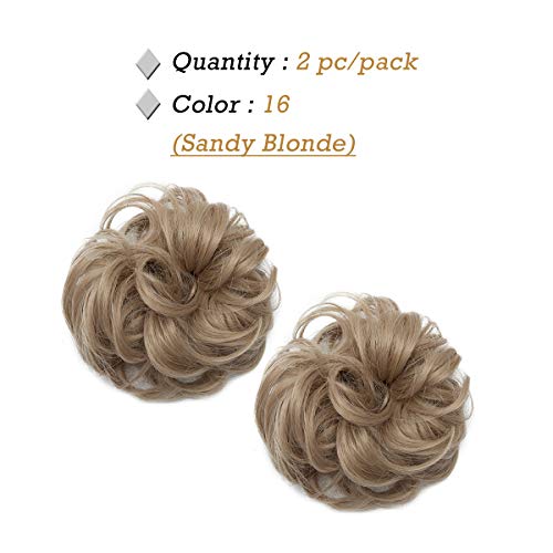 Curly Messy Hair Bun Extension Updo Hairpiece - Image 143