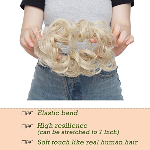 Curly Messy Hair Bun Extension Updo Hairpiece - Image 18