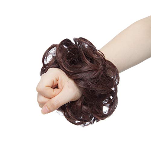 Curly Messy Hair Bun Extension Updo Hairpiece - Image 2