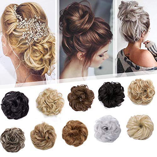Curly Messy Hair Bun Extension Updo Hairpiece - Image 21