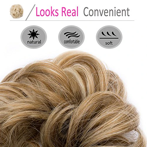 Curly Messy Hair Bun Extension Updo Hairpiece - Image 23
