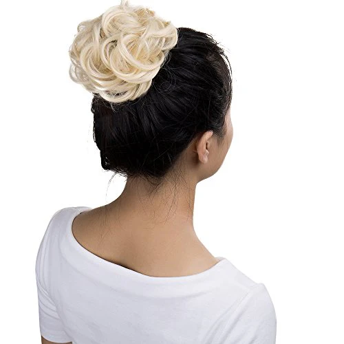 Curly Messy Hair Bun Extension Updo Hairpiece - Image 25
