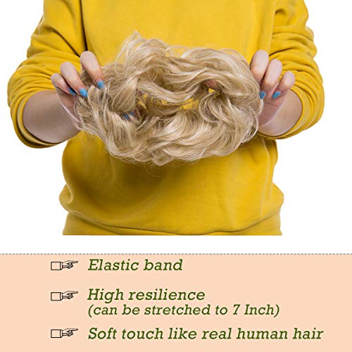 Curly Messy Hair Bun Extension Updo Hairpiece - Image 30