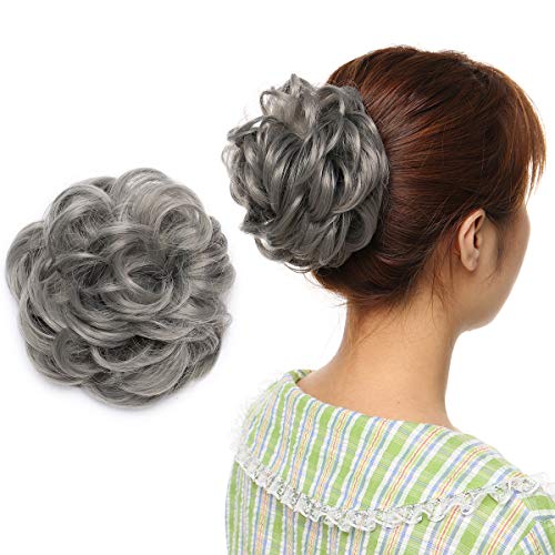 Curly Messy Hair Bun Extension Updo Hairpiece - Image 33
