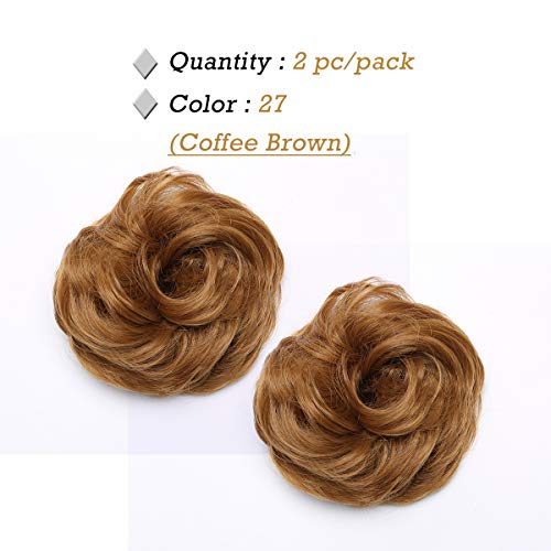 Curly Messy Hair Bun Extension Updo Hairpiece - Image 39