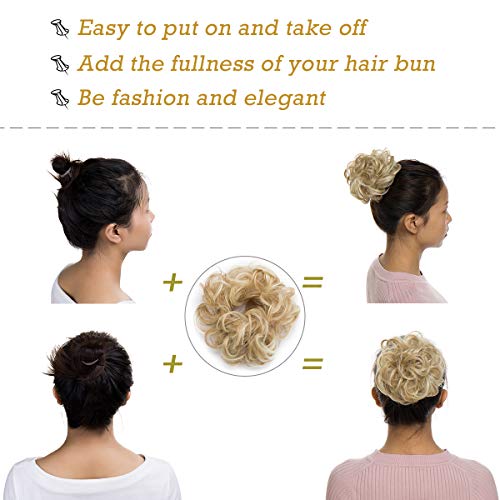 Curly Messy Hair Bun Extension Updo Hairpiece - Image 55