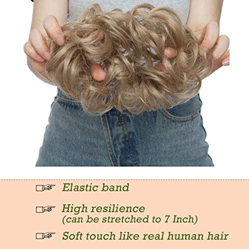 Curly Messy Hair Bun Extension Updo Hairpiece - Image 59