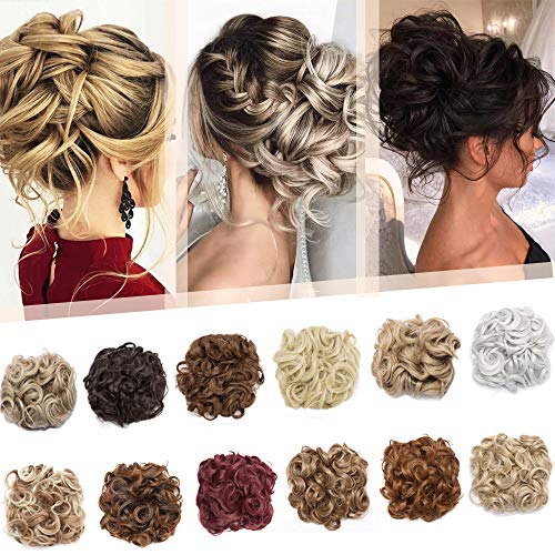 Curly Messy Hair Bun Extension Updo Hairpiece - Image 62