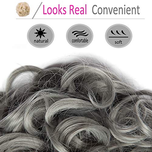 Curly Messy Hair Bun Extension Updo Hairpiece - Image 65