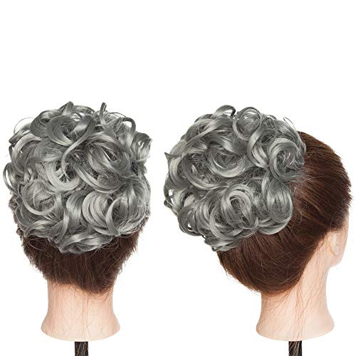 Curly Messy Hair Bun Extension Updo Hairpiece - Image 67