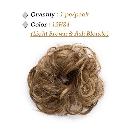 Curly Messy Hair Bun Extension Updo Hairpiece - Image 69