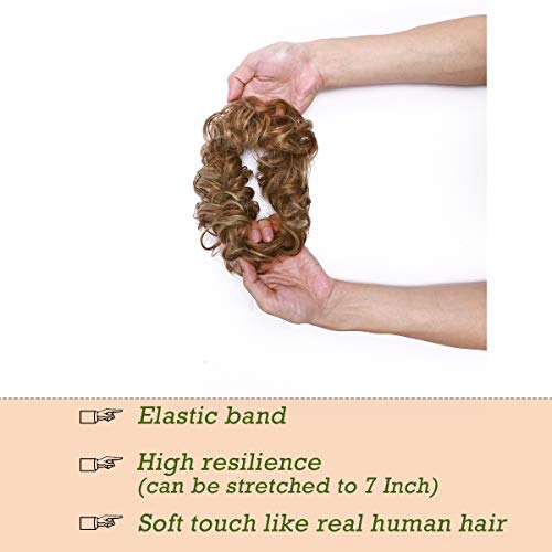 Curly Messy Hair Bun Extension Updo Hairpiece - Image 71