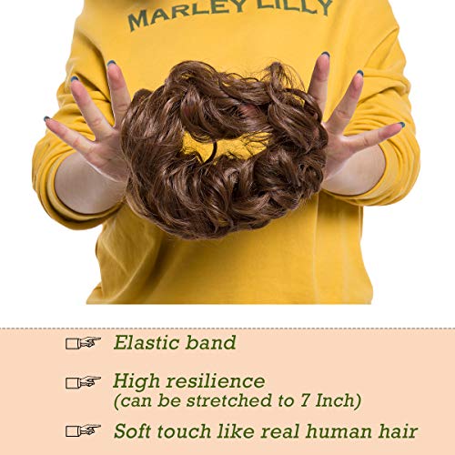 Curly Messy Hair Bun Extension Updo Hairpiece - Image 77