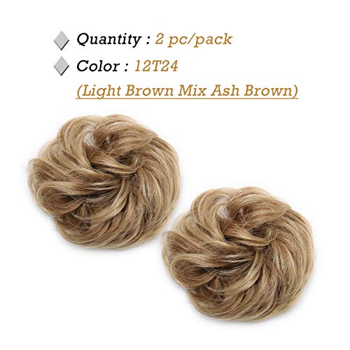 Curly Messy Hair Bun Extension Updo Hairpiece - Image 81