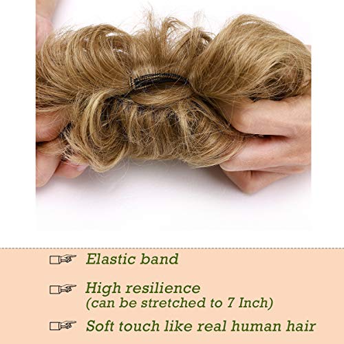 Curly Messy Hair Bun Extension Updo Hairpiece - Image 83